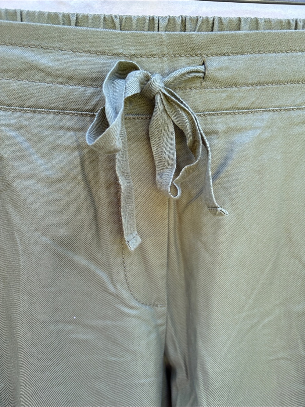 Talbots Olive Pull-On Drawstring Chinos - Picture 4 of 12